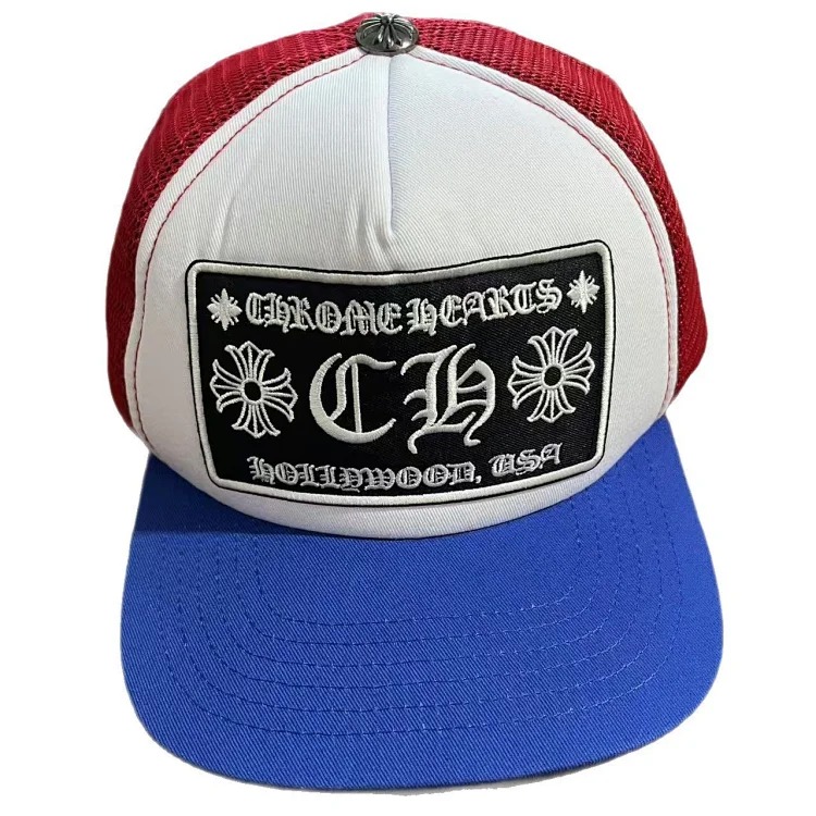 Fashionable embroidered flat brim sun hat