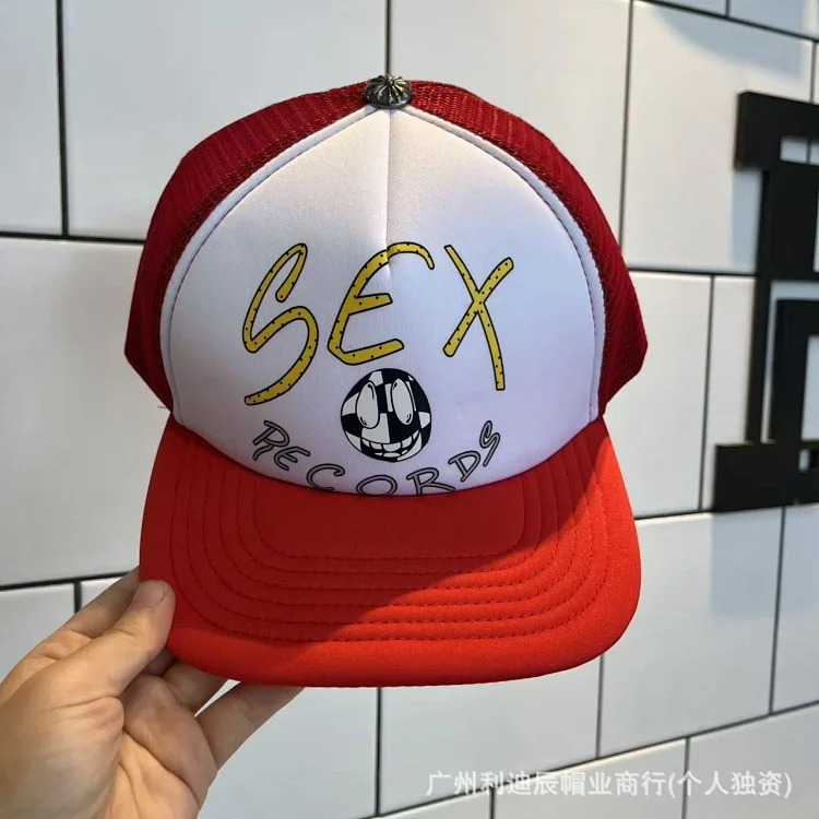 Fashionable embroidered flat brim sun hat