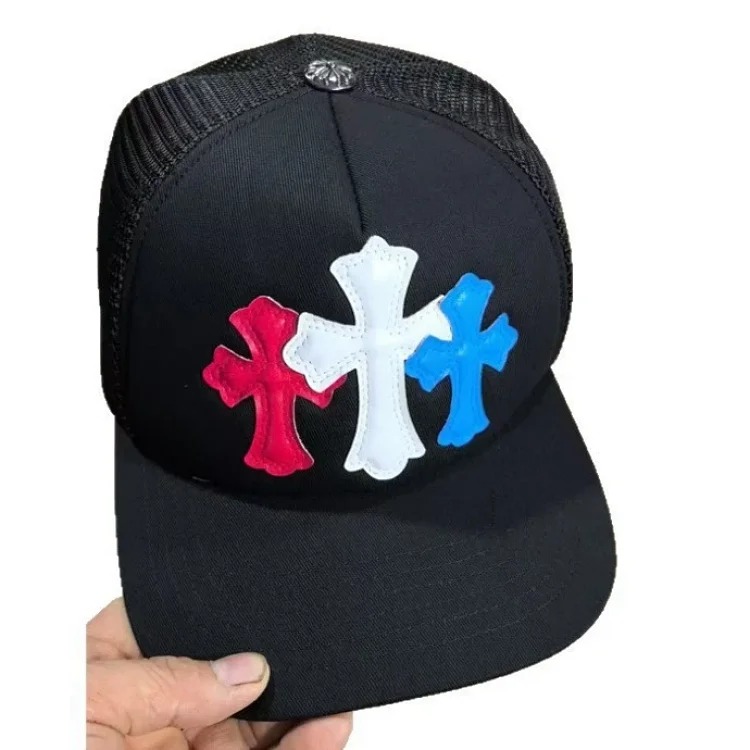 Fashionable embroidered flat brim sun hat