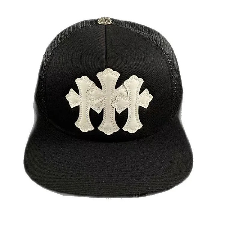 Fashionable embroidered flat brim sun hat