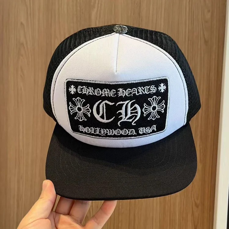 Fashionable embroidered flat brim sun hat
