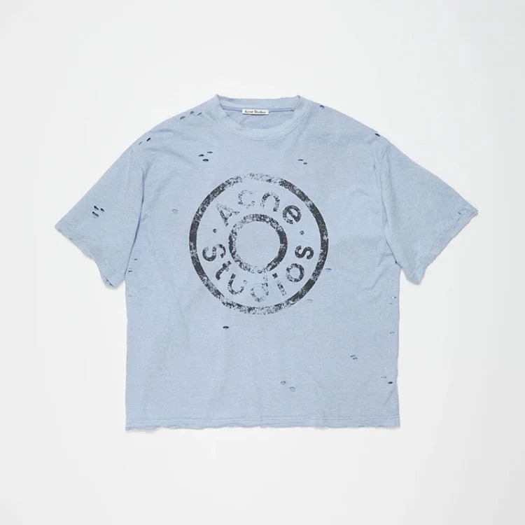 1996 Letter Print Washed and Distressed Light Luxury Loose Men's and Women's Short Sleeve Couple T-Shirt