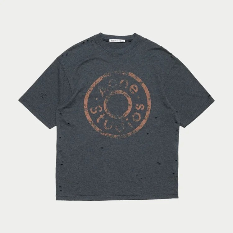 1996 Letter Print Washed and Distressed Light Luxury Loose Men's and Women's Short Sleeve Couple T-Shirt