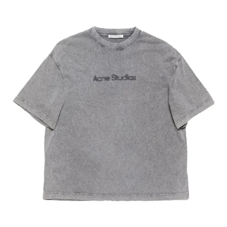 1996 Letter Print Washed and Distressed Light Luxury Loose Men's and Women's Short Sleeve Couple T-Shirt