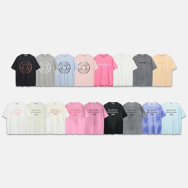 1996 Letter Print Washed and Distressed Light Luxury Loose Men's and Women's Short Sleeve Couple T-Shirt