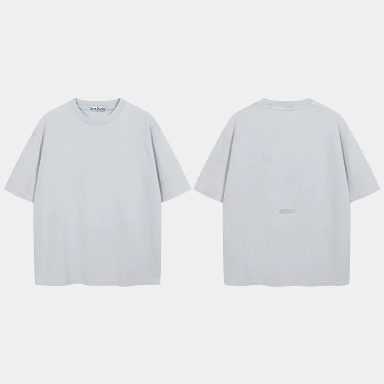 1996 Letter Print Washed and Distressed Light Luxury Loose Men's and Women's Short Sleeve Couple T-Shirt