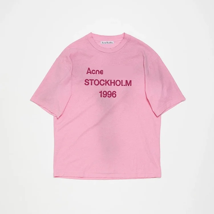 1996 Letter Print Washed and Distressed Light Luxury Loose Men's and Women's Short Sleeve Couple T-Shirt