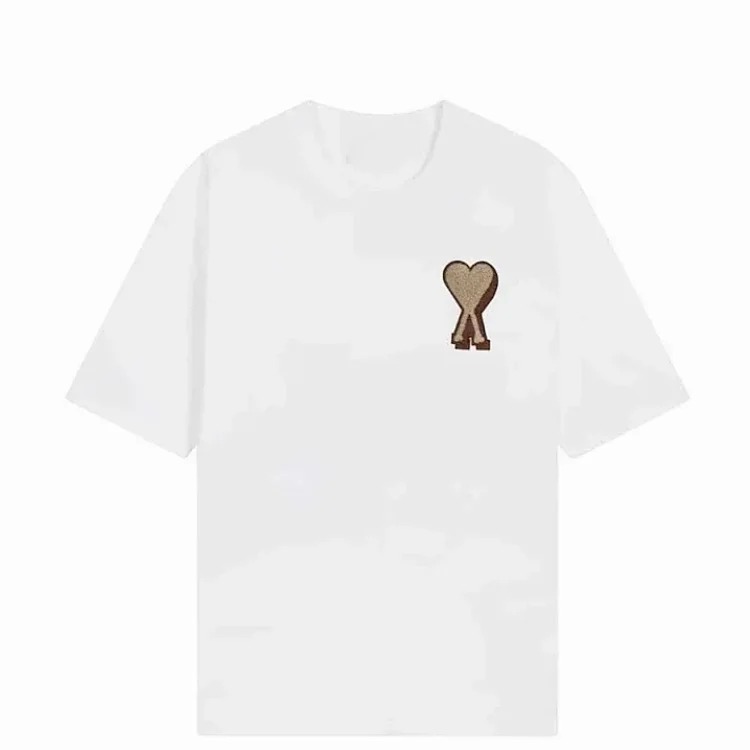 Summer painted love printed round neck short-sleeved versatile loose and breathable T-shirt for men and women
