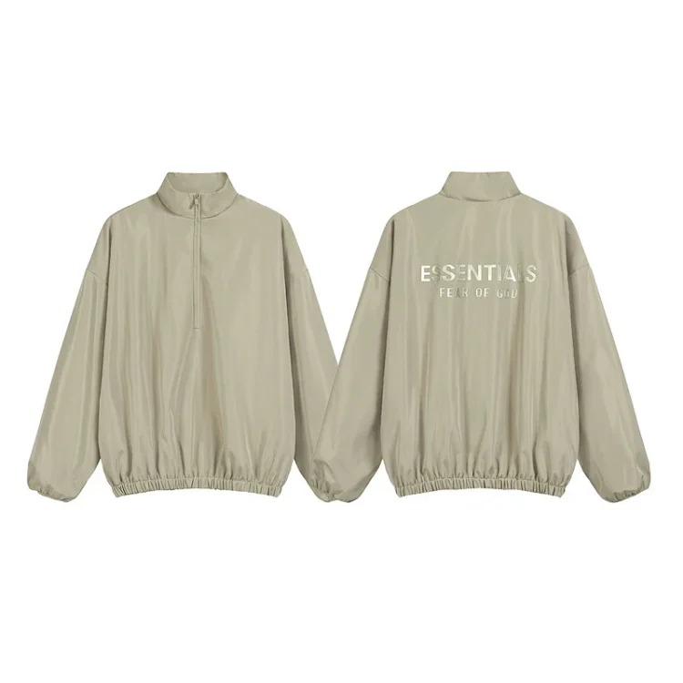 Laminated high street loose zipper jacket windbreaker casual jacket og