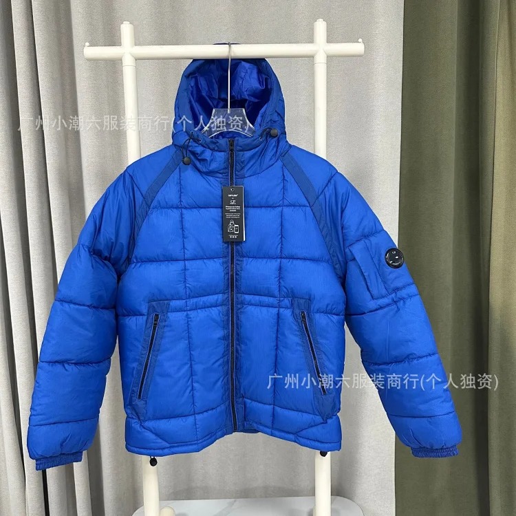 Men's cotton coat, plaid quilted badge, lenses, American style baker's coat, hooded outdoor