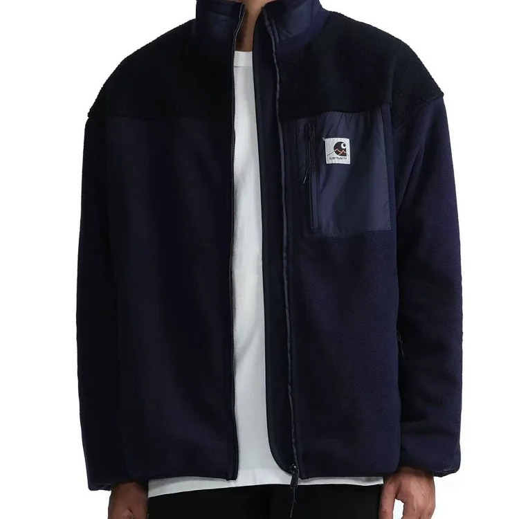 Mountain splicing thickened fleece + sherpa + mesh lining, same style couple jacket for men and women