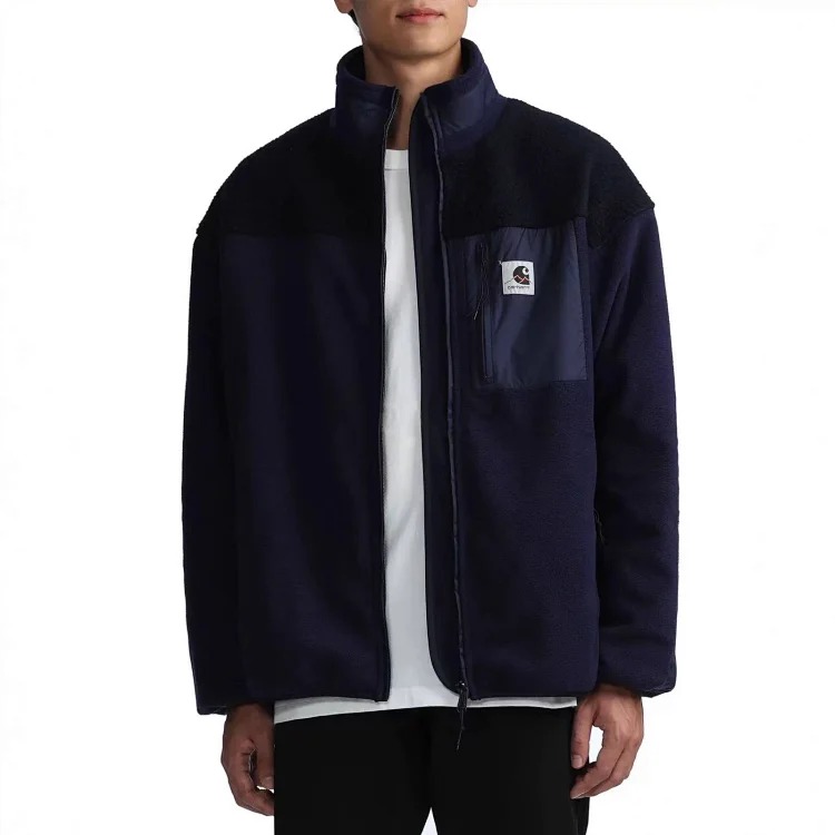 Mountain splicing thickened fleece + sherpa + mesh lining, same style couple jacket for men and women