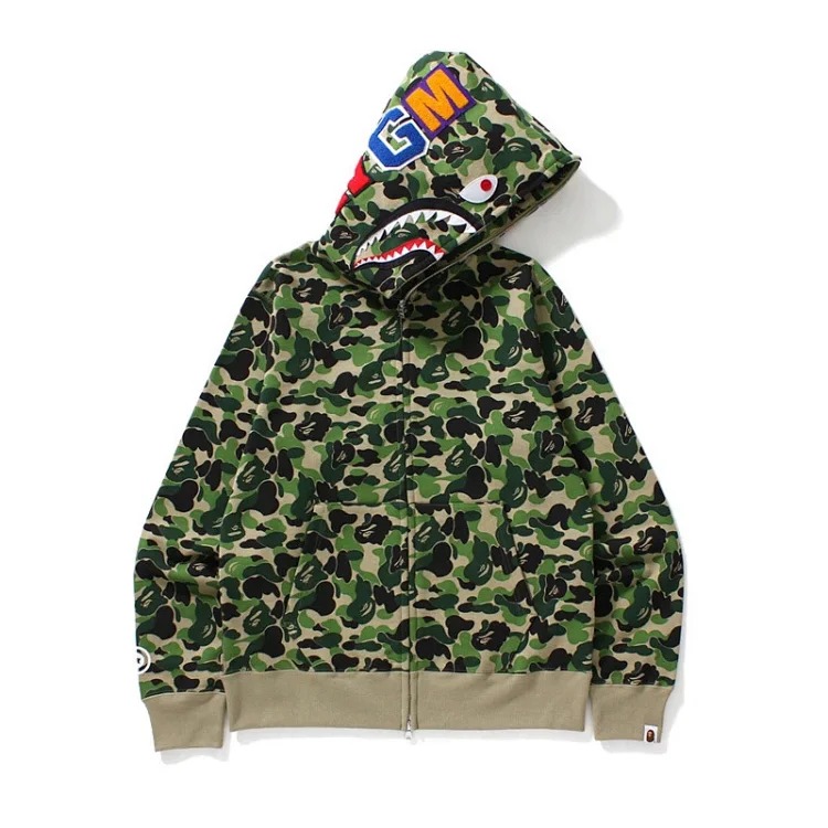 Cross-border foreign trade wholesale new camouflage hooded cardigan zipper terry velvet men's and women's sweatshirt jacket trendy