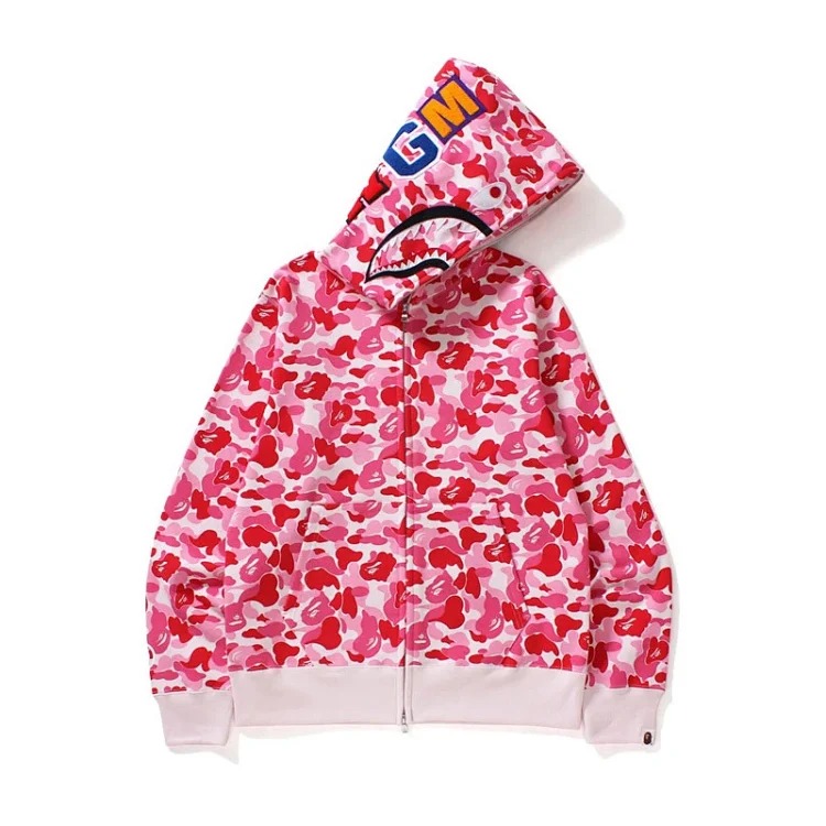 Cross-border foreign trade wholesale new camouflage hooded cardigan zipper terry velvet men's and women's sweatshirt jacket trendy