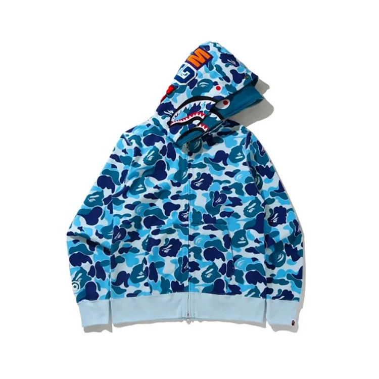 Cross-border foreign trade wholesale new camouflage hooded cardigan zipper terry velvet men's and women's sweatshirt jacket trendy