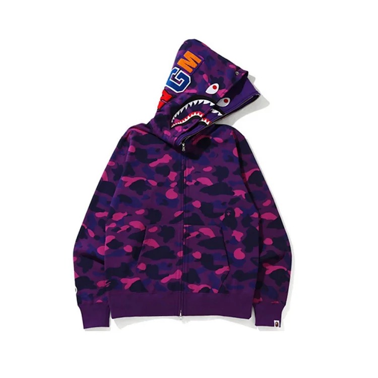 Cross-border foreign trade wholesale new camouflage hooded cardigan zipper terry velvet men's and women's sweatshirt jacket trendy