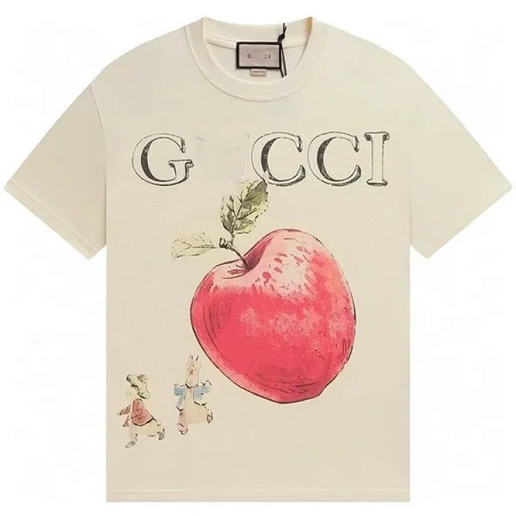 Cross-border 25SS new interesting Peter Rabbit series printed short-sleeved T-shirts for couples, versatile