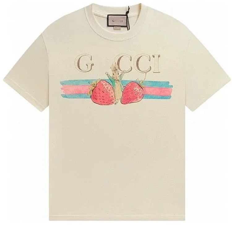 Cross-border 25SS new interesting Peter Rabbit series printed short-sleeved T-shirts for couples, versatile