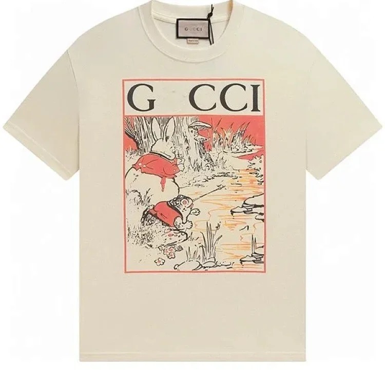 Cross-border 25SS new interesting Peter Rabbit series printed short-sleeved T-shirts for couples, versatile