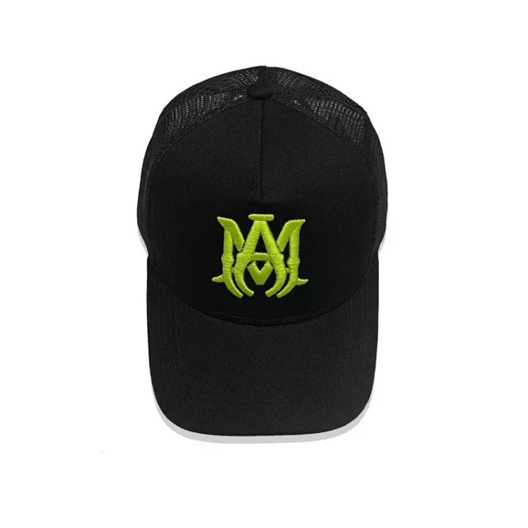 2025 American cross-border AMIR hat baseball cap embroidered distressed high visor peaked cap one piece wholesale