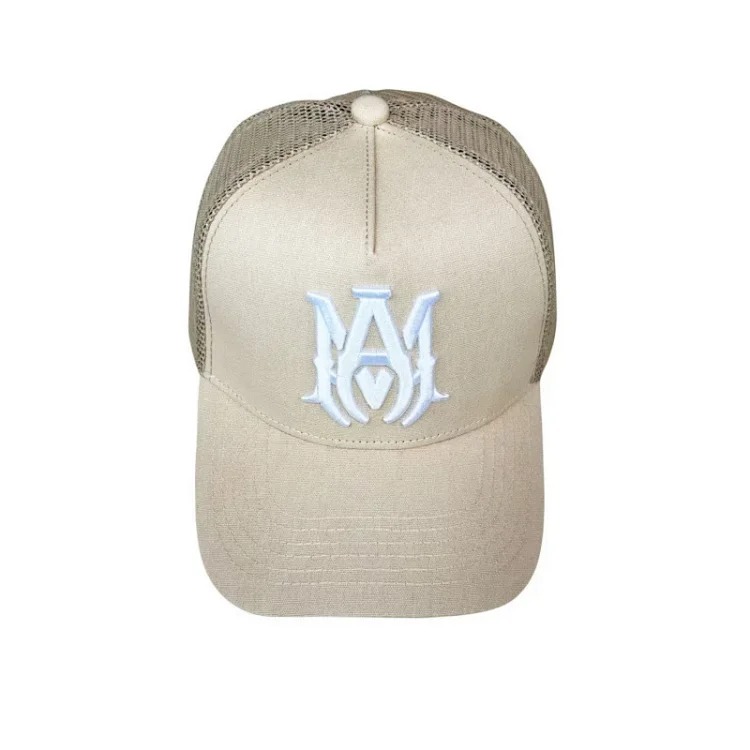 2025 American cross-border AMIR hat baseball cap embroidered distressed high visor peaked cap one piece wholesale