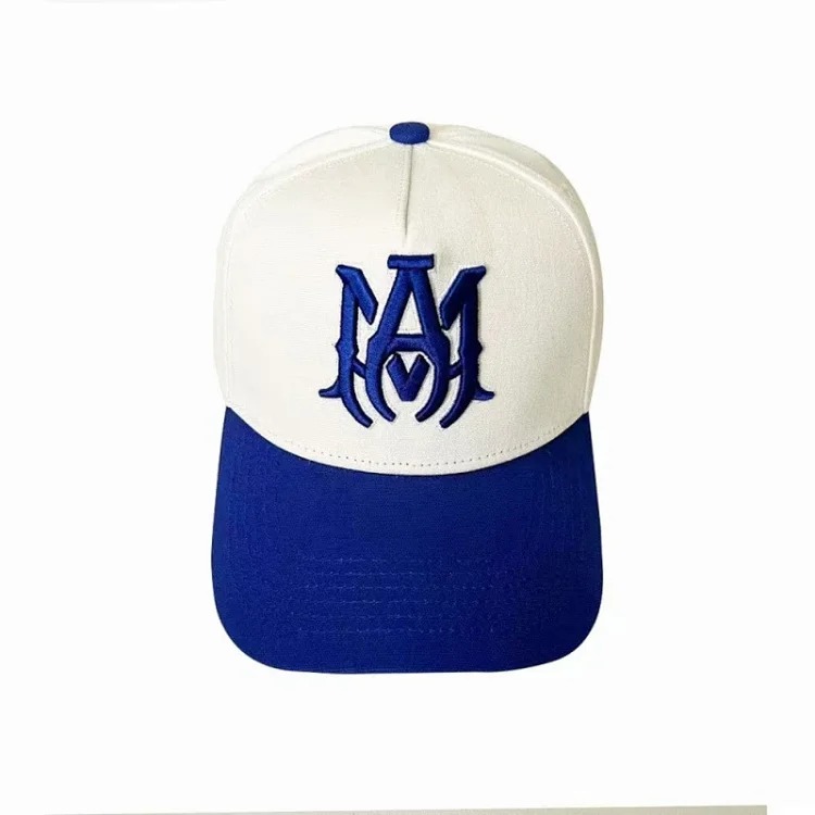 2025 American cross-border AMIR hat baseball cap embroidered distressed high visor peaked cap one piece wholesale