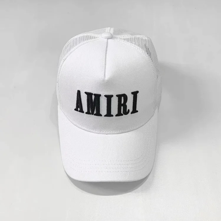 2025 American cross-border AMIR hat baseball cap embroidered distressed high visor peaked cap one piece wholesale