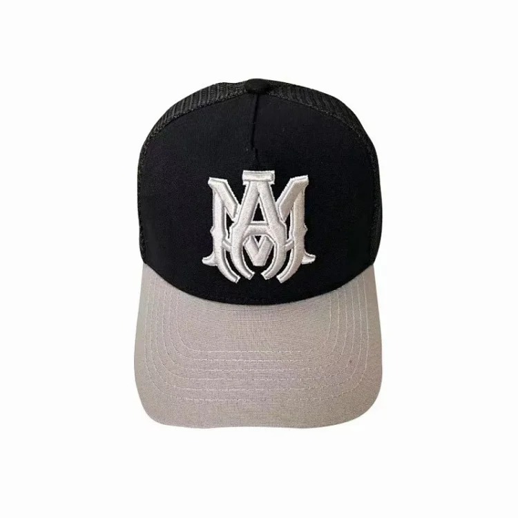 2025 American cross-border AMIR hat baseball cap embroidered distressed high visor peaked cap one piece wholesale