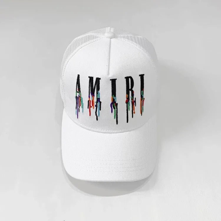 2025 American cross-border AMIR hat baseball cap embroidered distressed high visor peaked cap one piece wholesale