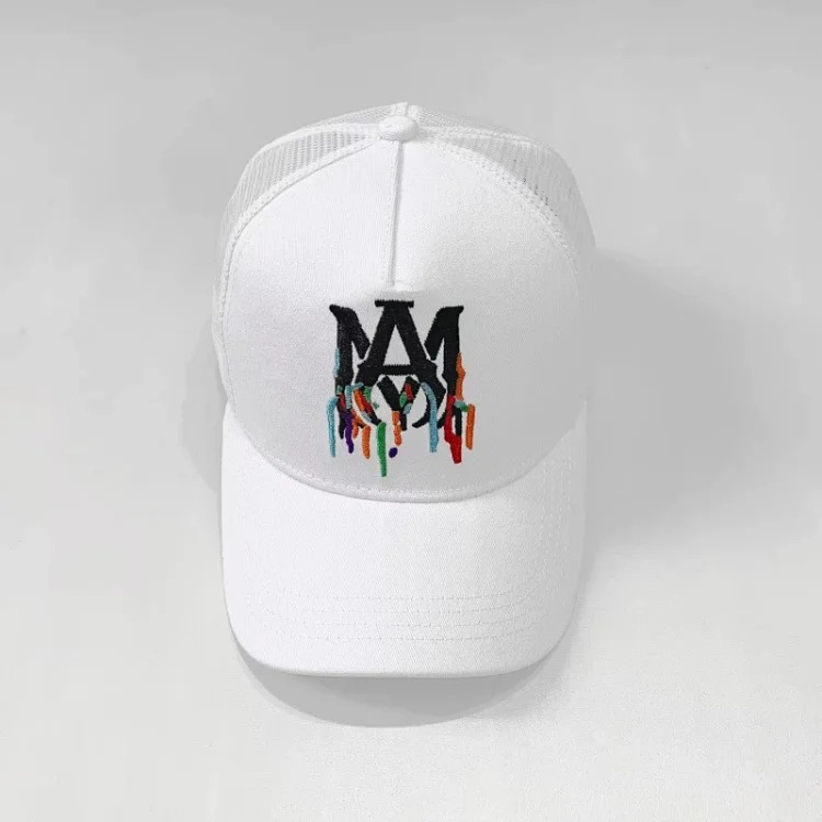 2025 American cross-border AMIR hat baseball cap embroidered distressed high visor peaked cap one piece wholesale