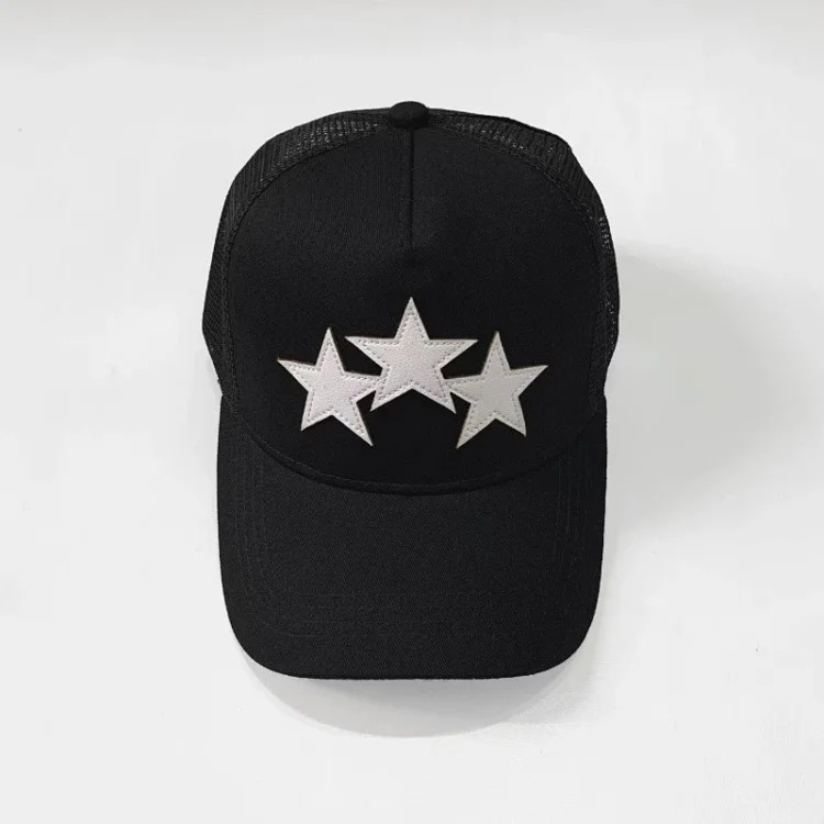 2025 American cross-border AMIR hat baseball cap embroidered distressed high visor peaked cap one piece wholesale