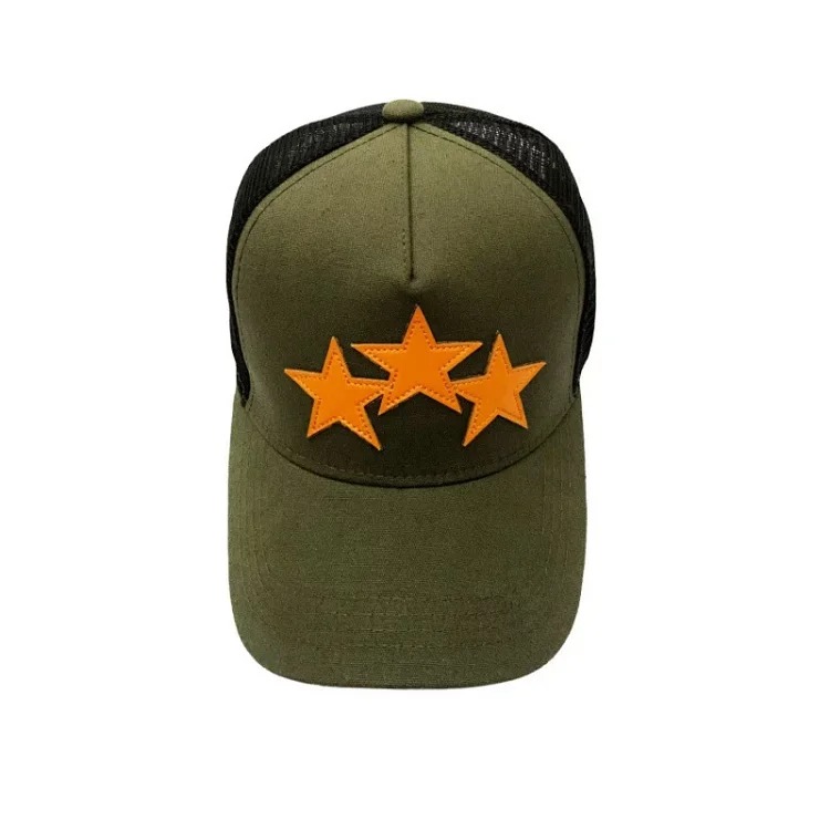 2025 American cross-border AMIR hat baseball cap embroidered distressed high visor peaked cap one piece wholesale
