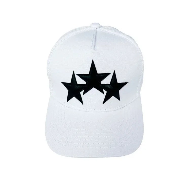 2025 American cross-border AMIR hat baseball cap embroidered distressed high visor peaked cap one piece wholesale