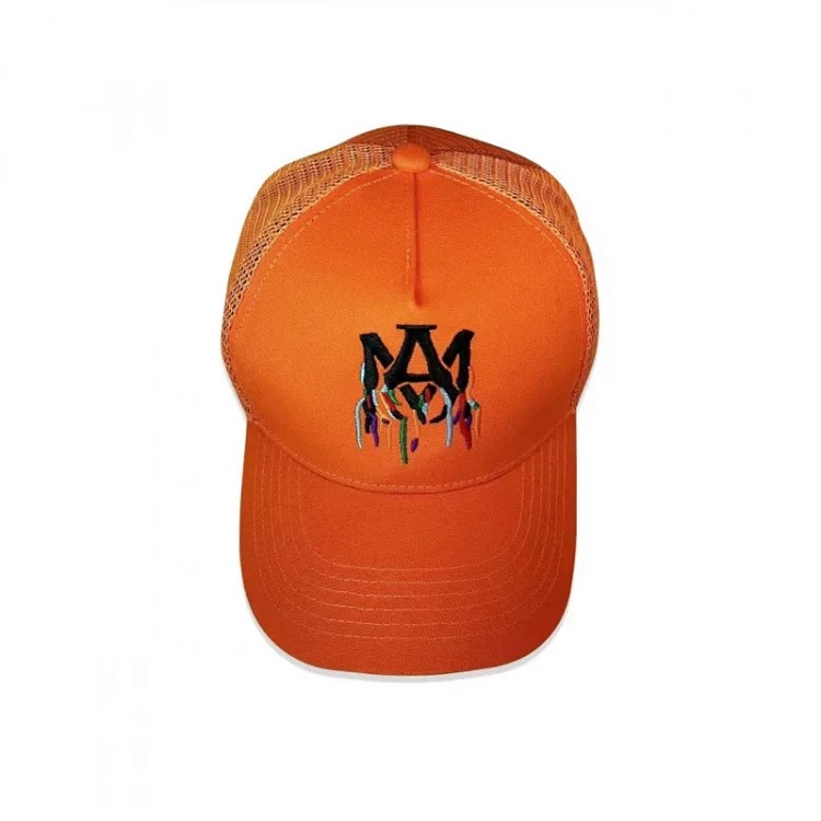 2025 American cross-border AMIR hat baseball cap embroidered distressed high visor peaked cap one piece wholesale