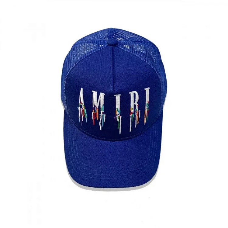 2025 American cross-border AMIR hat baseball cap embroidered distressed high visor peaked cap one piece wholesale