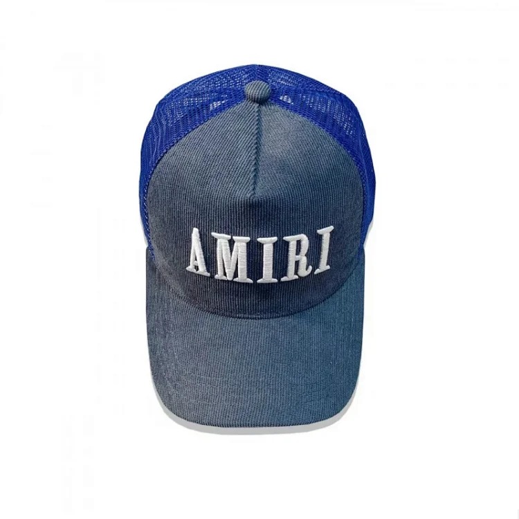 2025 American cross-border AMIR hat baseball cap embroidered distressed high visor peaked cap one piece wholesale