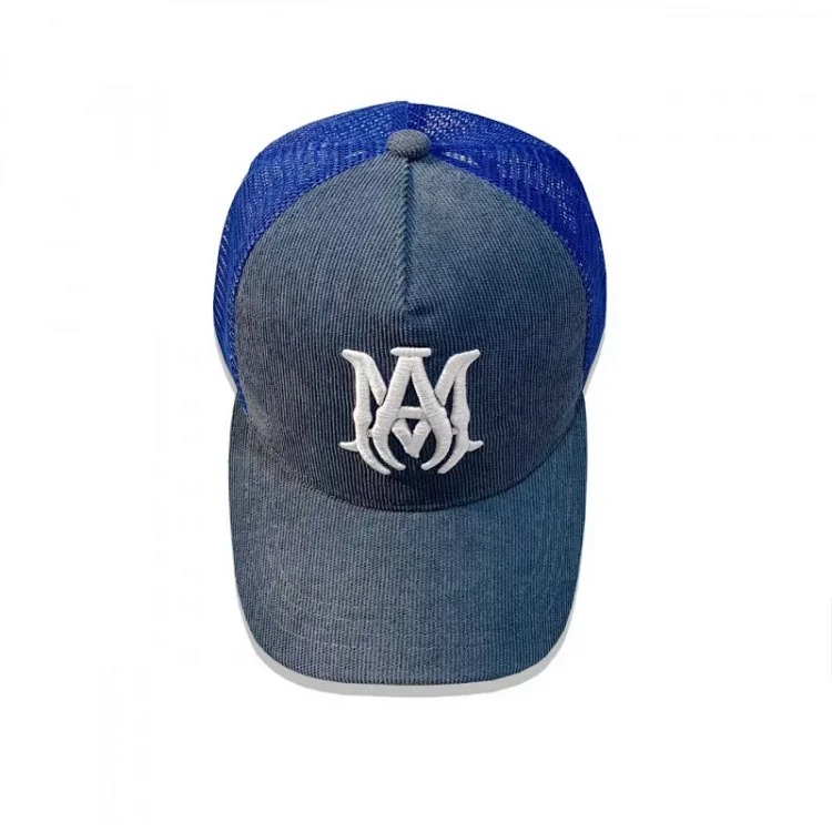2025 American cross-border AMIR hat baseball cap embroidered distressed high visor peaked cap one piece wholesale