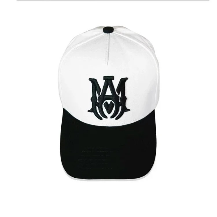 2025 American cross-border AMIR hat baseball cap embroidered distressed high visor peaked cap one piece wholesale
