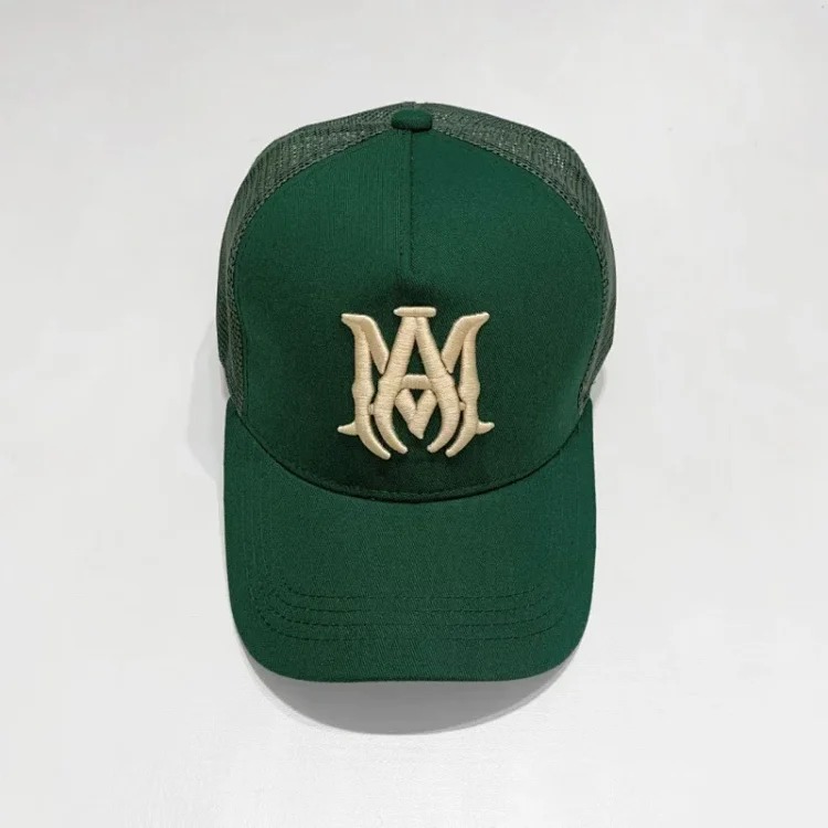 2025 American cross-border AMIR hat baseball cap embroidered distressed high visor peaked cap one piece wholesale