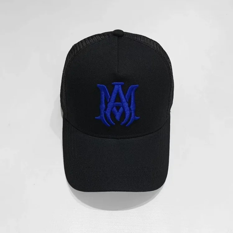 2025 American cross-border AMIR hat baseball cap embroidered distressed high visor peaked cap one piece wholesale