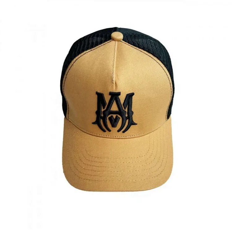2025 American cross-border AMIR hat baseball cap embroidered distressed high visor peaked cap one piece wholesale