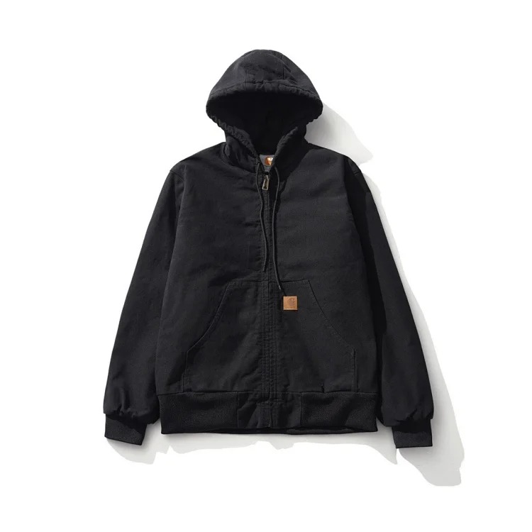Canvas American Lapel Work Jacket Classic Detroit Trendy Hooded Top for Men and Women