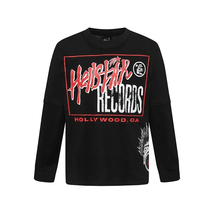 Distressed washed casual loose bottoming long-sleeved round neck T-shirt for men and women