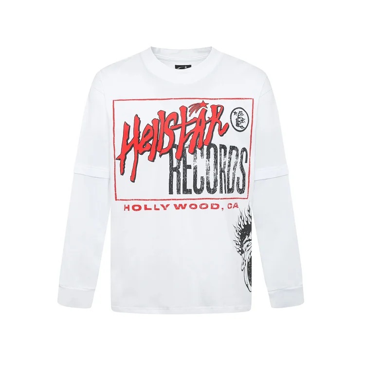 Distressed washed casual loose bottoming long-sleeved round neck T-shirt for men and women