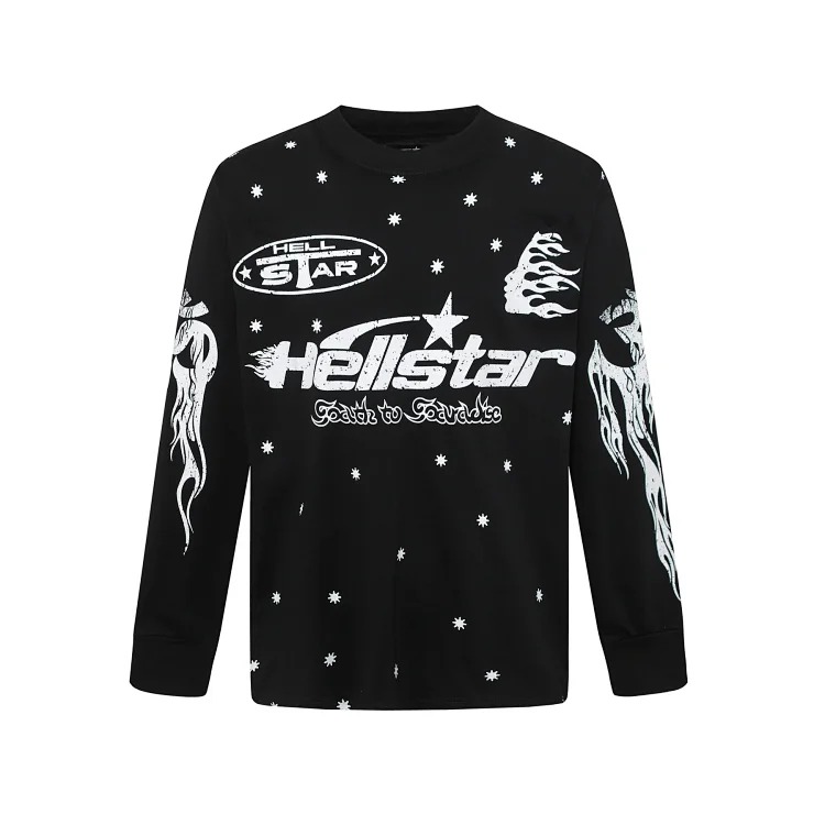 Distressed washed casual loose bottoming long-sleeved round neck T-shirt for men and women