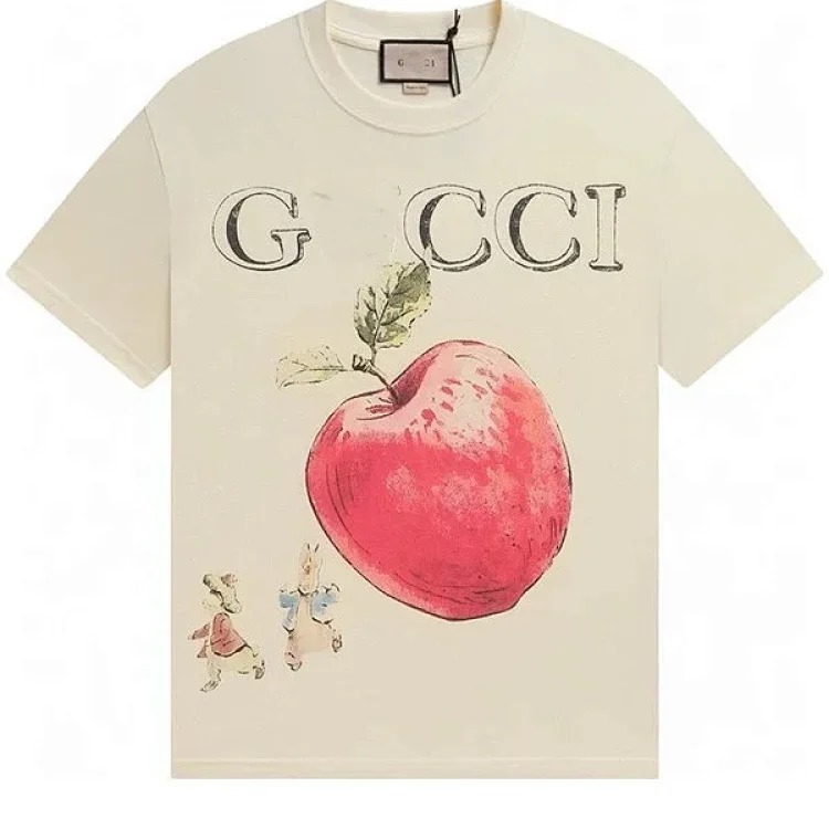 Cross-border 25SS new interesting Peter Rabbit series printed short-sleeved T-shirts for couples, versatile