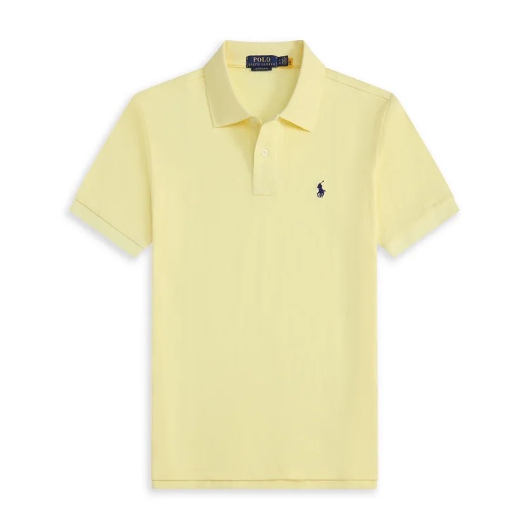 Casual short-sleeved T-shirt with loose embroidered lapel