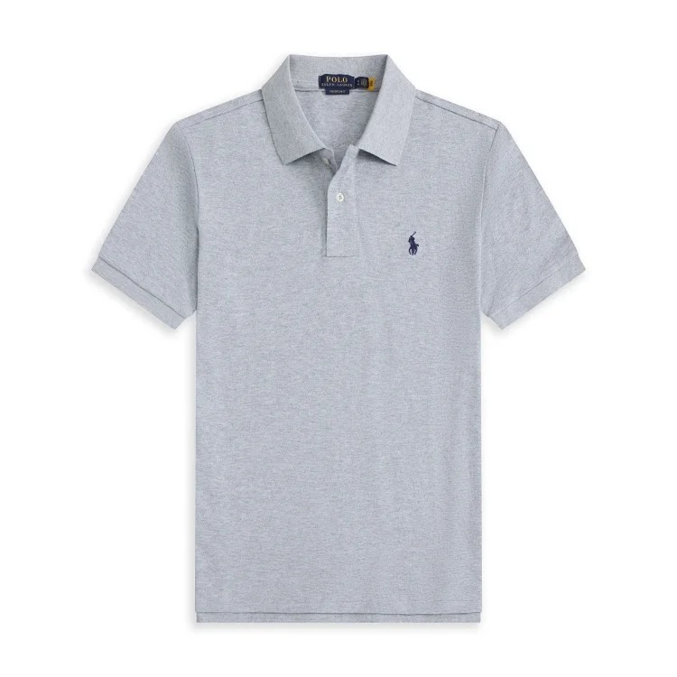 Casual short-sleeved T-shirt with loose embroidered lapel
