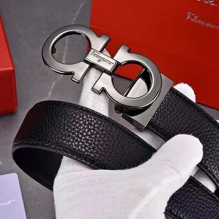 Belt men's layered classic business fashion casual high-end trousers smooth buckle