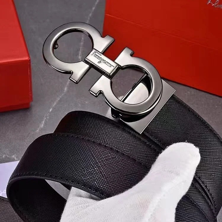 Belt men's layered classic business fashion casual high-end trousers smooth buckle